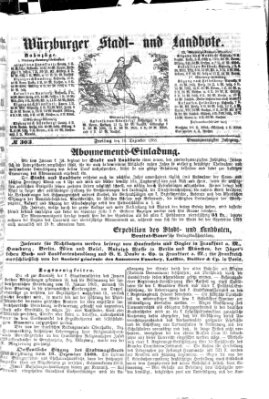 Würzburger Stadt- und Landbote Freitag 18. Dezember 1868