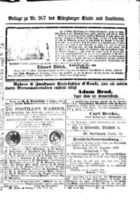 Würzburger Stadt- und Landbote Mittwoch 23. Dezember 1868