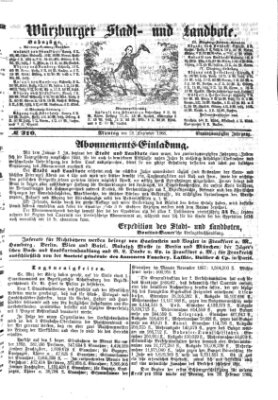 Würzburger Stadt- und Landbote Montag 28. Dezember 1868