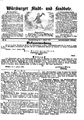 Würzburger Stadt- und Landbote Donnerstag 7. Januar 1869