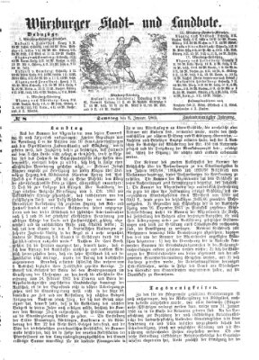 Würzburger Stadt- und Landbote Samstag 9. Januar 1869