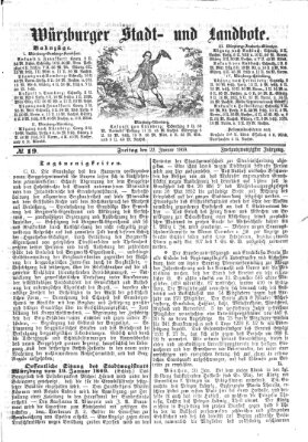 Würzburger Stadt- und Landbote Freitag 22. Januar 1869