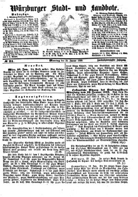 Würzburger Stadt- und Landbote Montag 25. Januar 1869