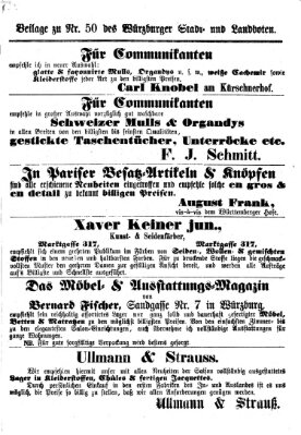 Würzburger Stadt- und Landbote Samstag 27. Februar 1869