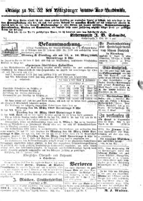 Würzburger Stadt- und Landbote Dienstag 2. März 1869