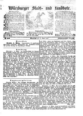 Würzburger Stadt- und Landbote Montag 15. März 1869