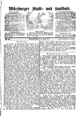 Würzburger Stadt- und Landbote Donnerstag 8. April 1869