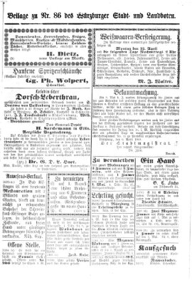 Würzburger Stadt- und Landbote Samstag 10. April 1869