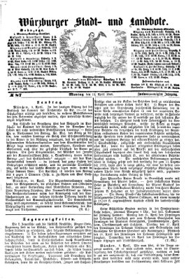 Würzburger Stadt- und Landbote Montag 12. April 1869