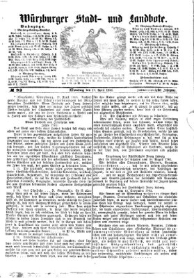 Würzburger Stadt- und Landbote Montag 19. April 1869