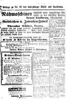 Würzburger Stadt- und Landbote Samstag 24. April 1869