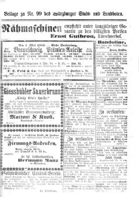 Würzburger Stadt- und Landbote Montag 26. April 1869