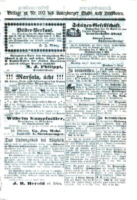 Würzburger Stadt- und Landbote Donnerstag 29. April 1869