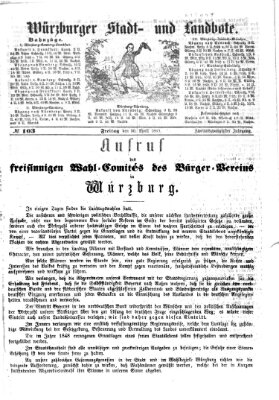 Würzburger Stadt- und Landbote Freitag 30. April 1869