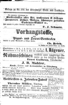 Würzburger Stadt- und Landbote Samstag 1. Mai 1869