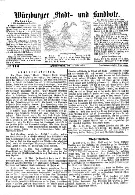 Würzburger Stadt- und Landbote Donnerstag 13. Mai 1869