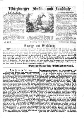 Würzburger Stadt- und Landbote Samstag 12. Juni 1869