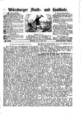 Würzburger Stadt- und Landbote Freitag 30. Juli 1869