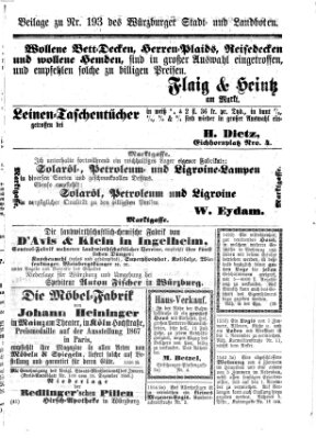 Würzburger Stadt- und Landbote Samstag 14. August 1869