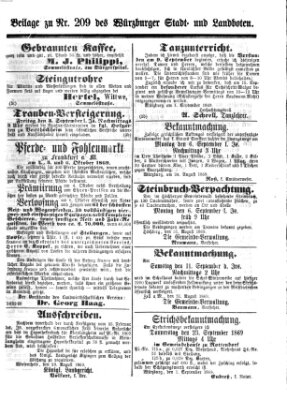 Würzburger Stadt- und Landbote Donnerstag 2. September 1869