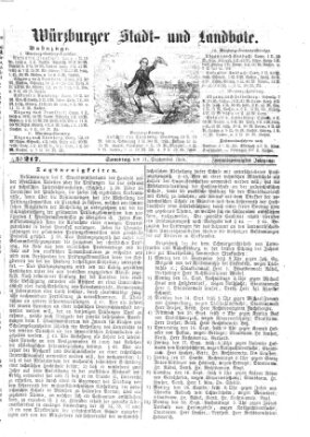 Würzburger Stadt- und Landbote Samstag 11. September 1869