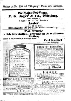 Würzburger Stadt- und Landbote Mittwoch 15. September 1869