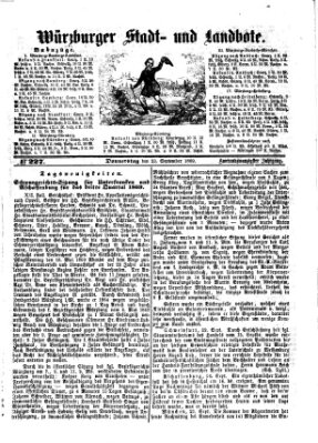 Würzburger Stadt- und Landbote Donnerstag 23. September 1869