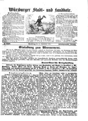 Würzburger Stadt- und Landbote Samstag 25. September 1869