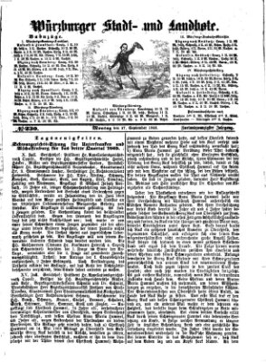 Würzburger Stadt- und Landbote Montag 27. September 1869