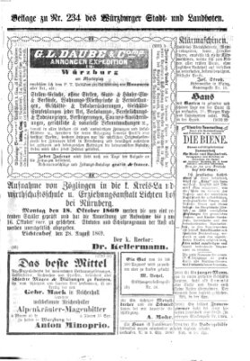 Würzburger Stadt- und Landbote Freitag 1. Oktober 1869