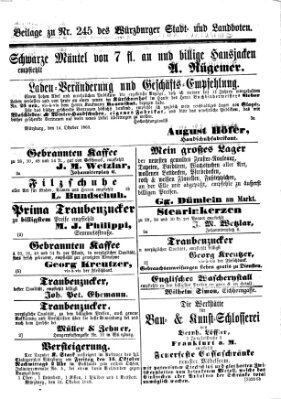 Würzburger Stadt- und Landbote Donnerstag 14. Oktober 1869