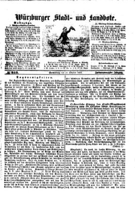 Würzburger Stadt- und Landbote Samstag 23. Oktober 1869