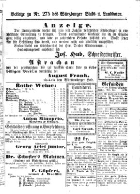 Würzburger Stadt- und Landbote Donnerstag 18. November 1869