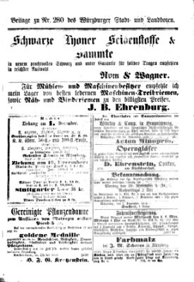 Würzburger Stadt- und Landbote Mittwoch 24. November 1869