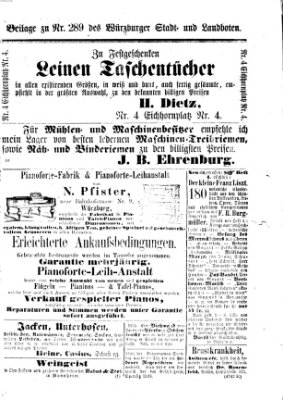 Würzburger Stadt- und Landbote Samstag 4. Dezember 1869