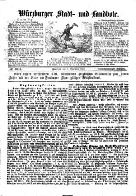 Würzburger Stadt- und Landbote Freitag 31. Dezember 1869