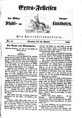 Extra-Felleisen (Würzburger Stadt- und Landbote) Dienstag 26. Januar 1869