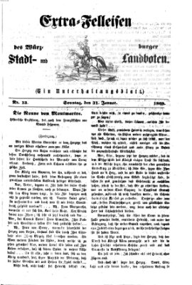 Extra-Felleisen (Würzburger Stadt- und Landbote) Sonntag 31. Januar 1869