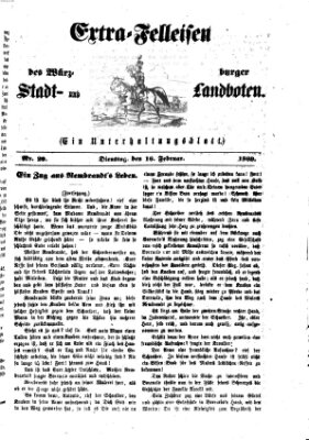 Extra-Felleisen (Würzburger Stadt- und Landbote) Dienstag 16. Februar 1869