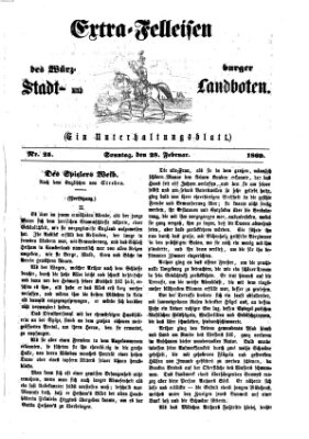 Extra-Felleisen (Würzburger Stadt- und Landbote) Sonntag 28. Februar 1869