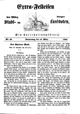 Extra-Felleisen (Würzburger Stadt- und Landbote) Donnerstag 18. März 1869