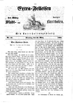 Extra-Felleisen (Würzburger Stadt- und Landbote) Dienstag 23. März 1869