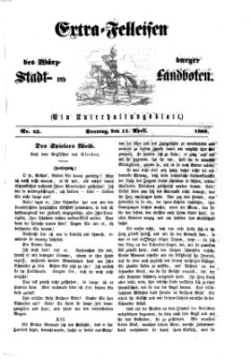 Extra-Felleisen (Würzburger Stadt- und Landbote) Sonntag 11. April 1869