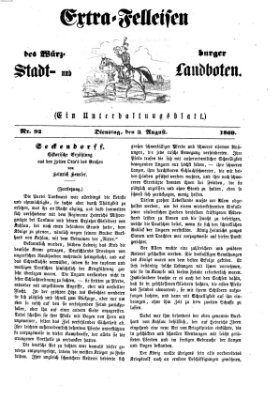 Extra-Felleisen (Würzburger Stadt- und Landbote) Dienstag 3. August 1869