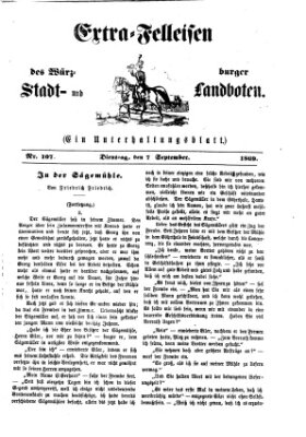 Extra-Felleisen (Würzburger Stadt- und Landbote) Dienstag 7. September 1869