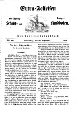 Extra-Felleisen (Würzburger Stadt- und Landbote) Donnerstag 30. September 1869