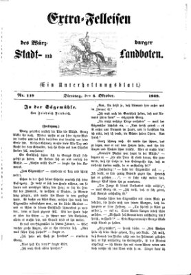 Extra-Felleisen (Würzburger Stadt- und Landbote) Dienstag 5. Oktober 1869