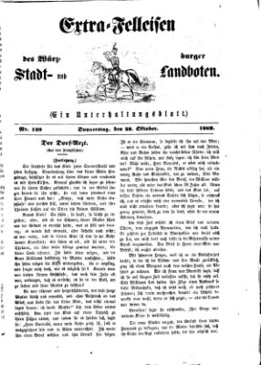 Extra-Felleisen (Würzburger Stadt- und Landbote) Donnerstag 28. Oktober 1869