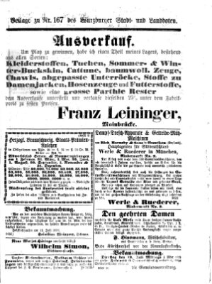 Würzburger Stadt- und Landbote Freitag 15. Juli 1870