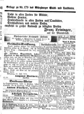 Würzburger Stadt- und Landbote Mittwoch 27. Juli 1870